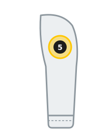 5. Linkermouw