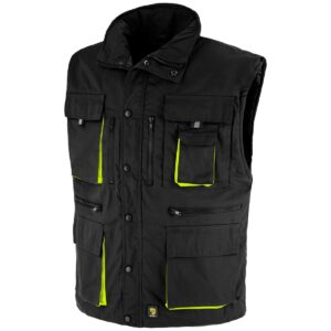 GEVOERDE BODYWARMER SKARVER BLACK