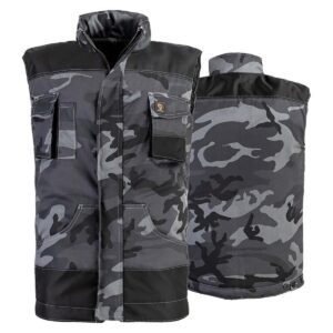 GEVOERDE BODYWARMER PROMAN 260 CAMO GRIJS