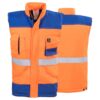 GEVOERDE BODYWARMER PROMAN 260 ORANJE HV MAAT 46