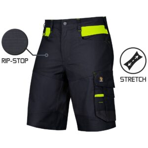 KORTE WERKBROEK BARI SPANDEX BLACK