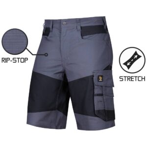 KORTE WERKBROEK BARI SPANDEX GRAY