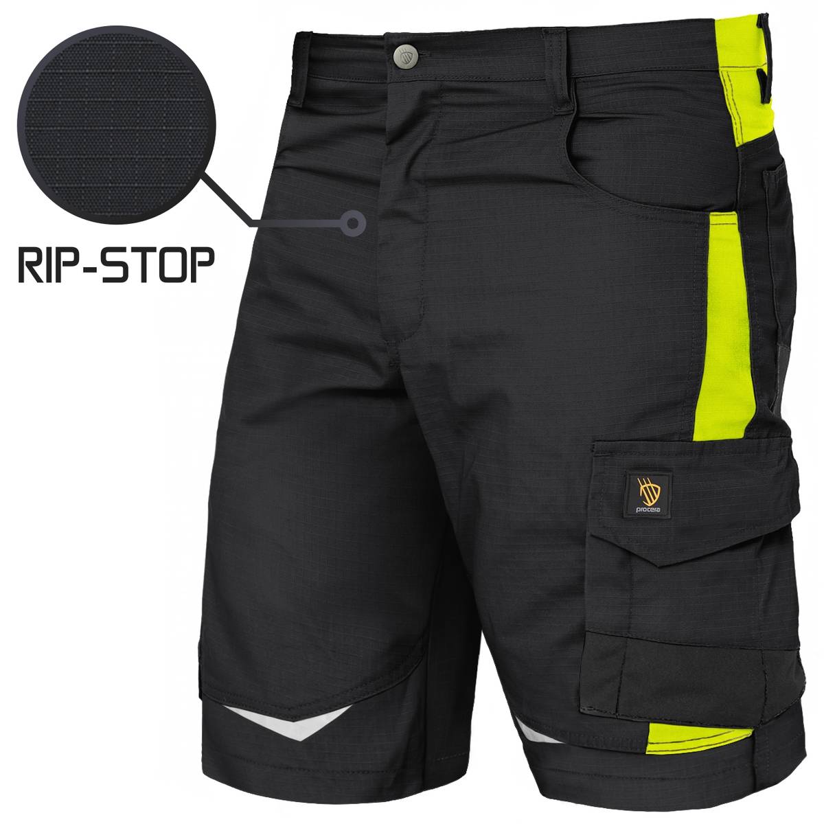 KORTE WERKBROEK HELICON RIP-STOP BLACK