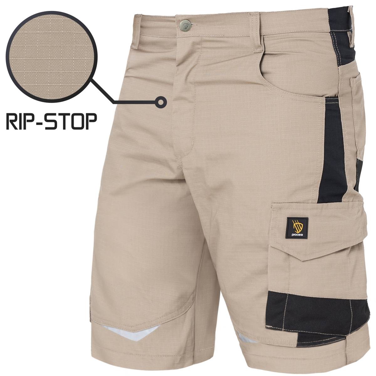 KORTE WERKBROEK HELICON RIP-STOP KHAKI