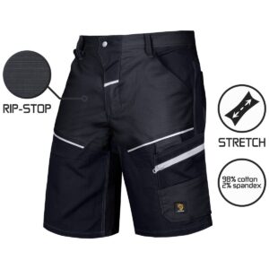 KORTE WERKBROEK LANDER SPANDEX BLACK