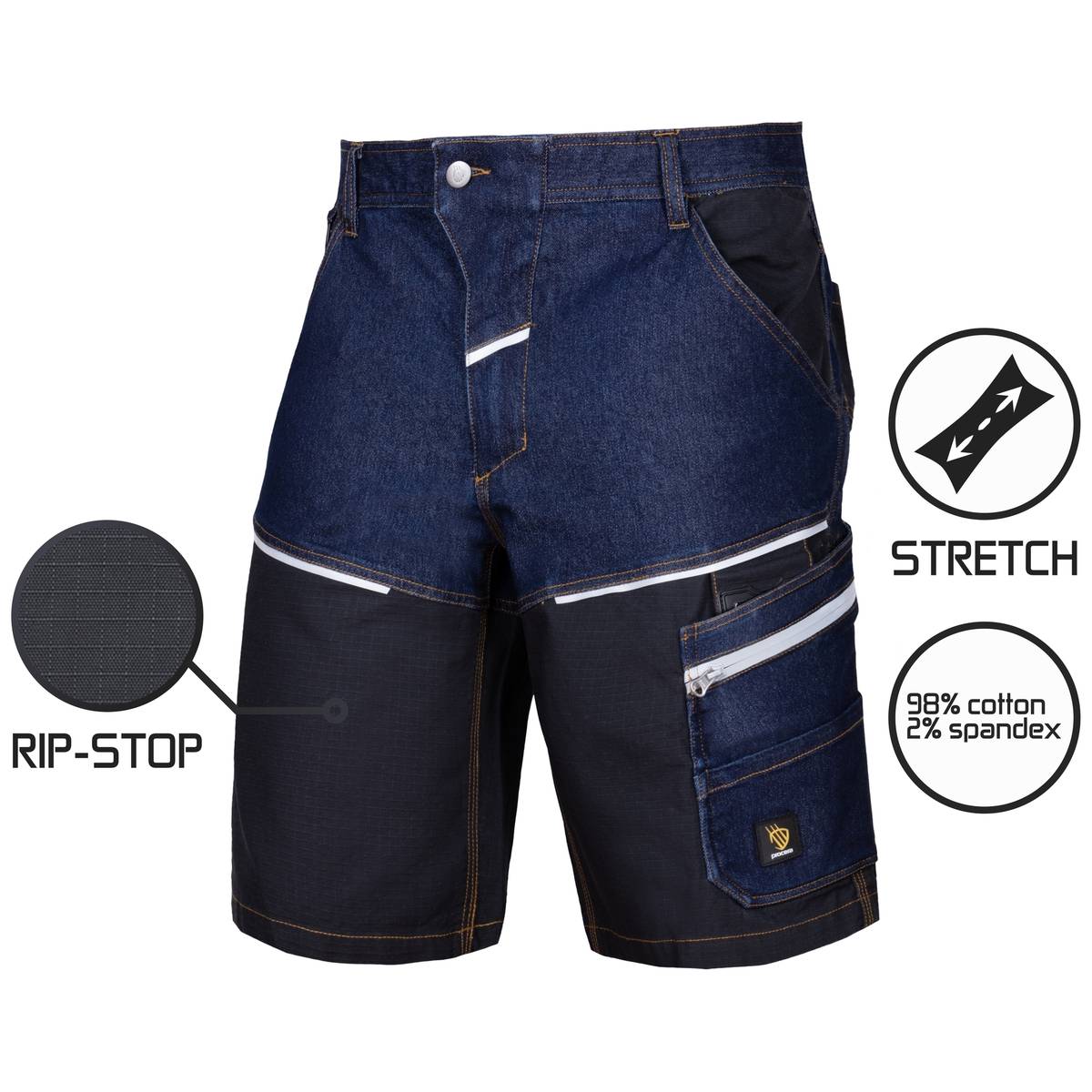 KORTE WERKBROEK LANDER SPANDEX JEANS