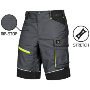 KORTE WERKBROEK LIDO SPANDEX GRAY