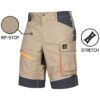 KORTE WERKBROEK LIDO SPANDEX KHAKI