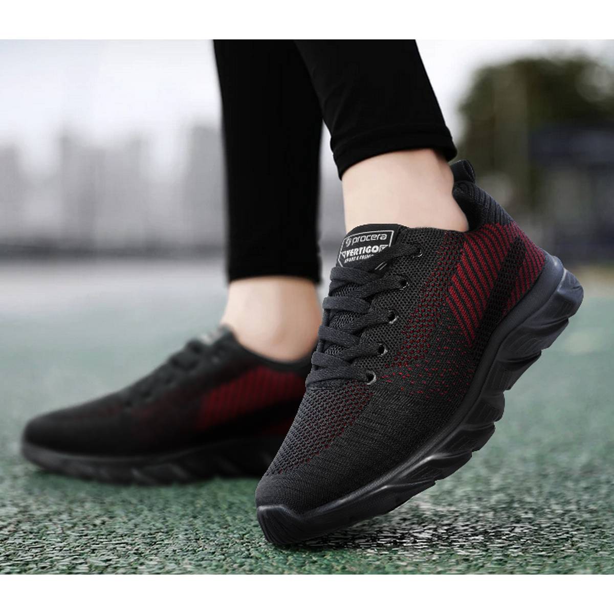 LAGE VRIJETIJDSSCHOENEN VERTIGO BLACK/RED - Afbeelding 4