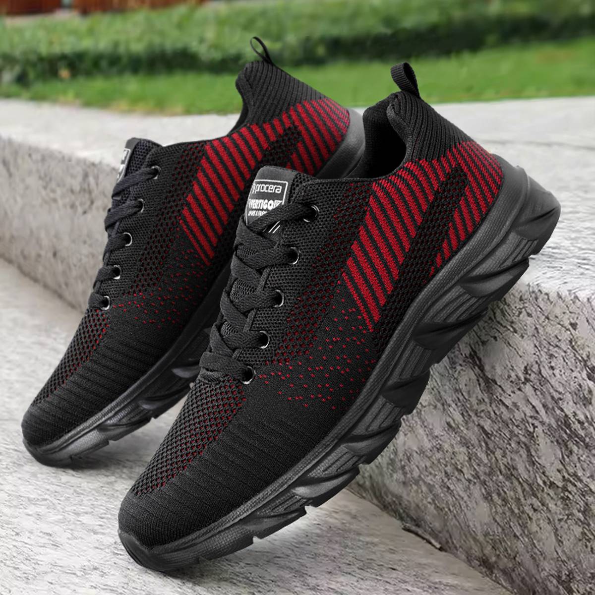 LAGE VRIJETIJDSSCHOENEN VERTIGO BLACK/RED - Afbeelding 5
