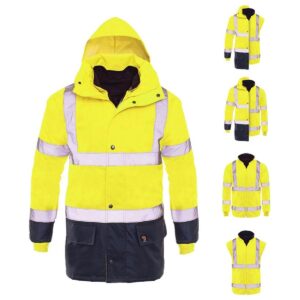 PROLUMO 5-IN-1 GEVOERDE JAS GEEL HV