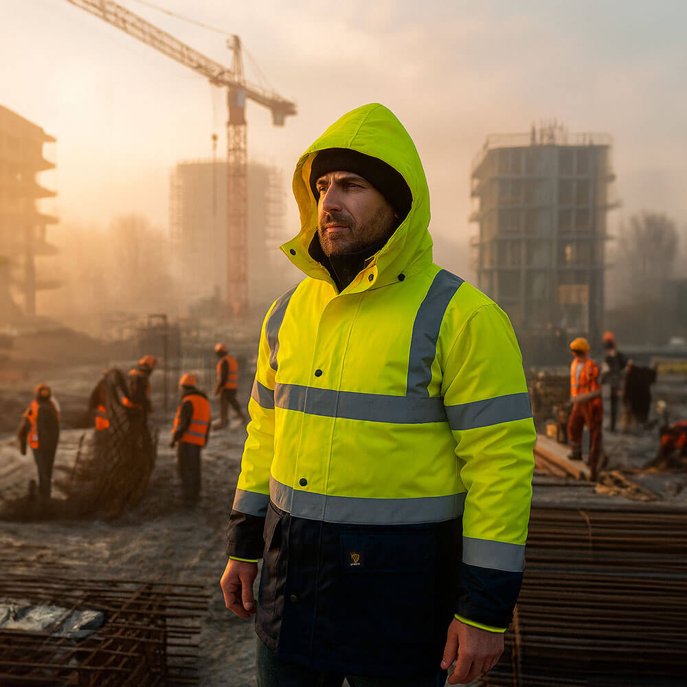 PROLUMO 5-IN-1 GEVOERDE JAS GEEL HV - Afbeelding 7
