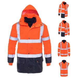PROLUMO 5-IN-1 GEVOERDE JAS ORANJE HVP