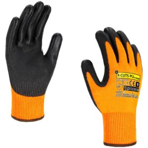 SNIJBESTENDIGE WERKHANDSCHOENEN X-CUT5 PU ORANGE