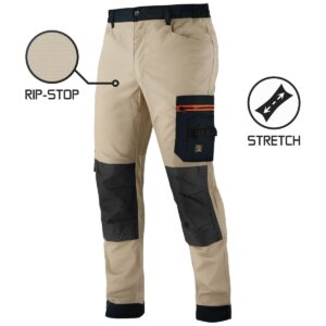 WERKBROEK MEGAWORK RIP-STOP STRETCH KHAKI