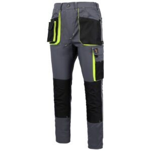 WERKBROEK PROMAN STRETCH 250 GRIJS GEEL