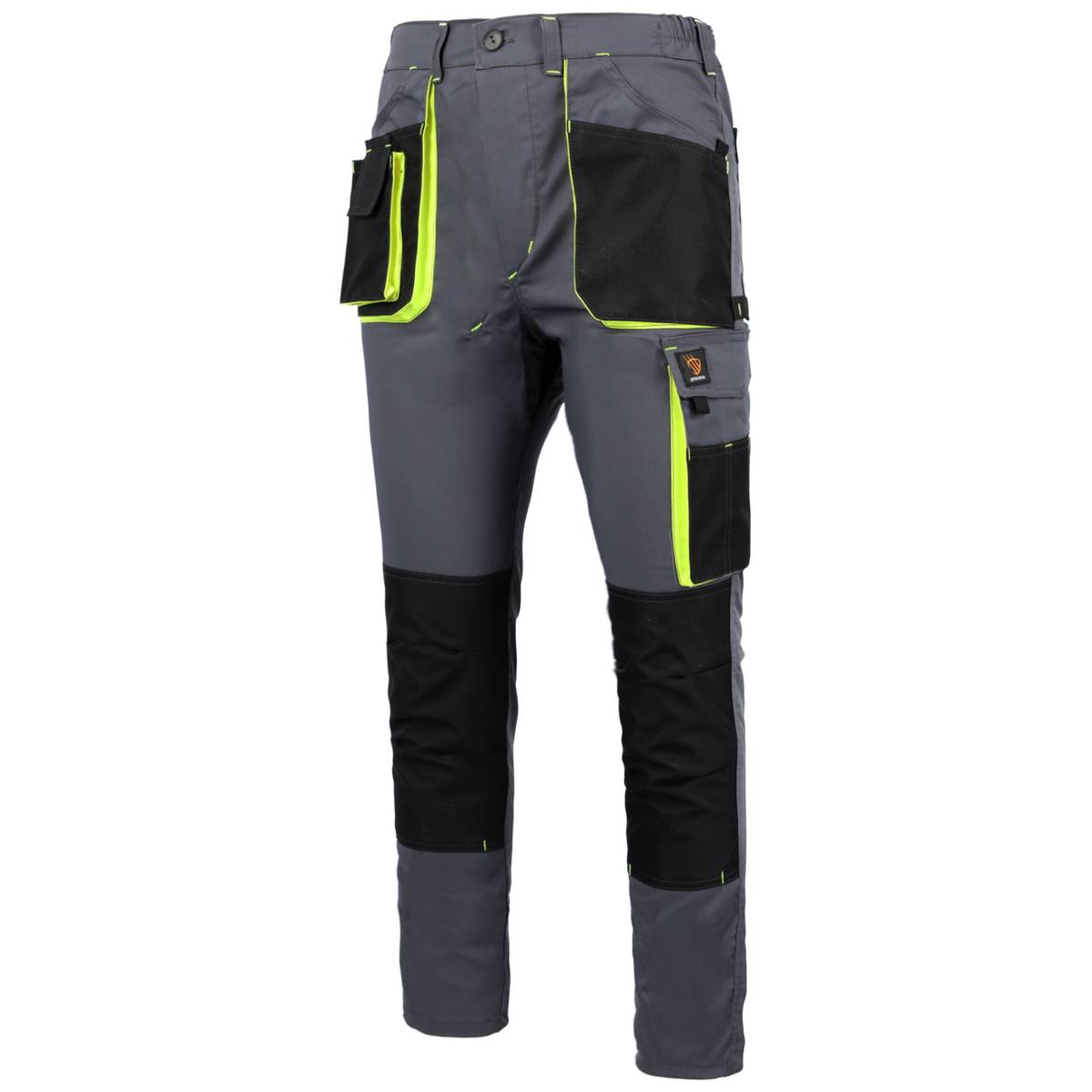 WERKBROEK PROMAN STRETCH 250 GRIJS GEEL