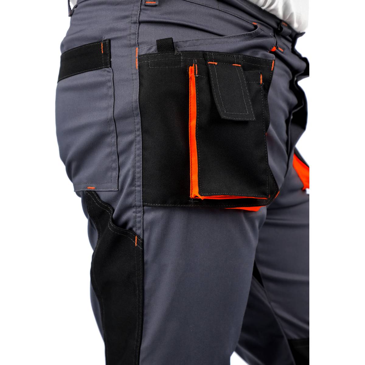 WERKBROEK PROMAN STRETCH 250 GRIJS ORANJE - Afbeelding 6