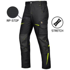 WERKBROEK TITANFIT RIP-STOP STRETCH BLACK