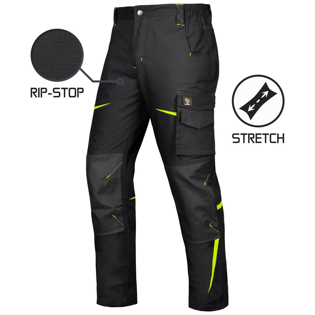 WERKBROEK TITANFIT RIP-STOP STRETCH BLACK