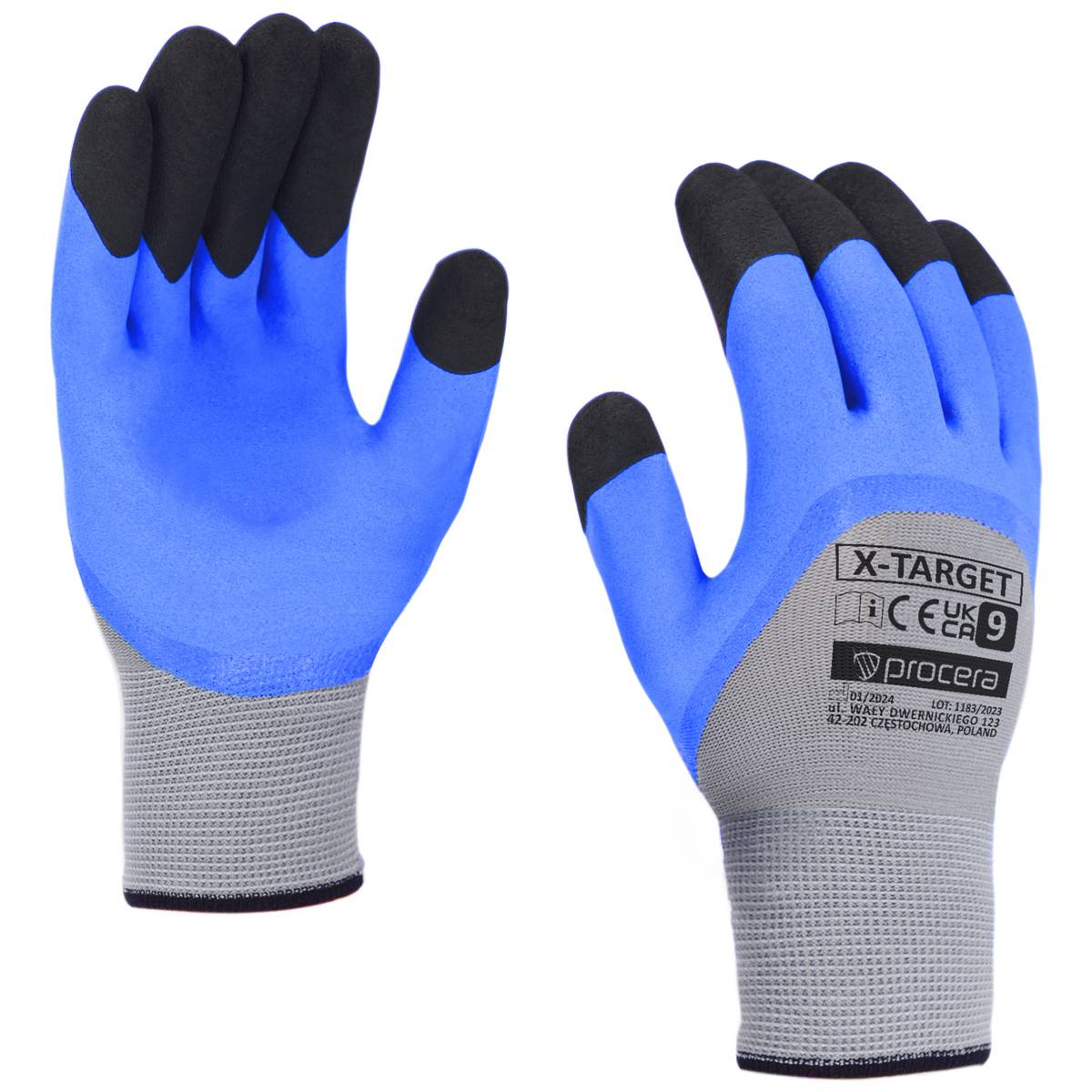 WERKHANDSCHOENEN LATEX GECOAT X-TARGET