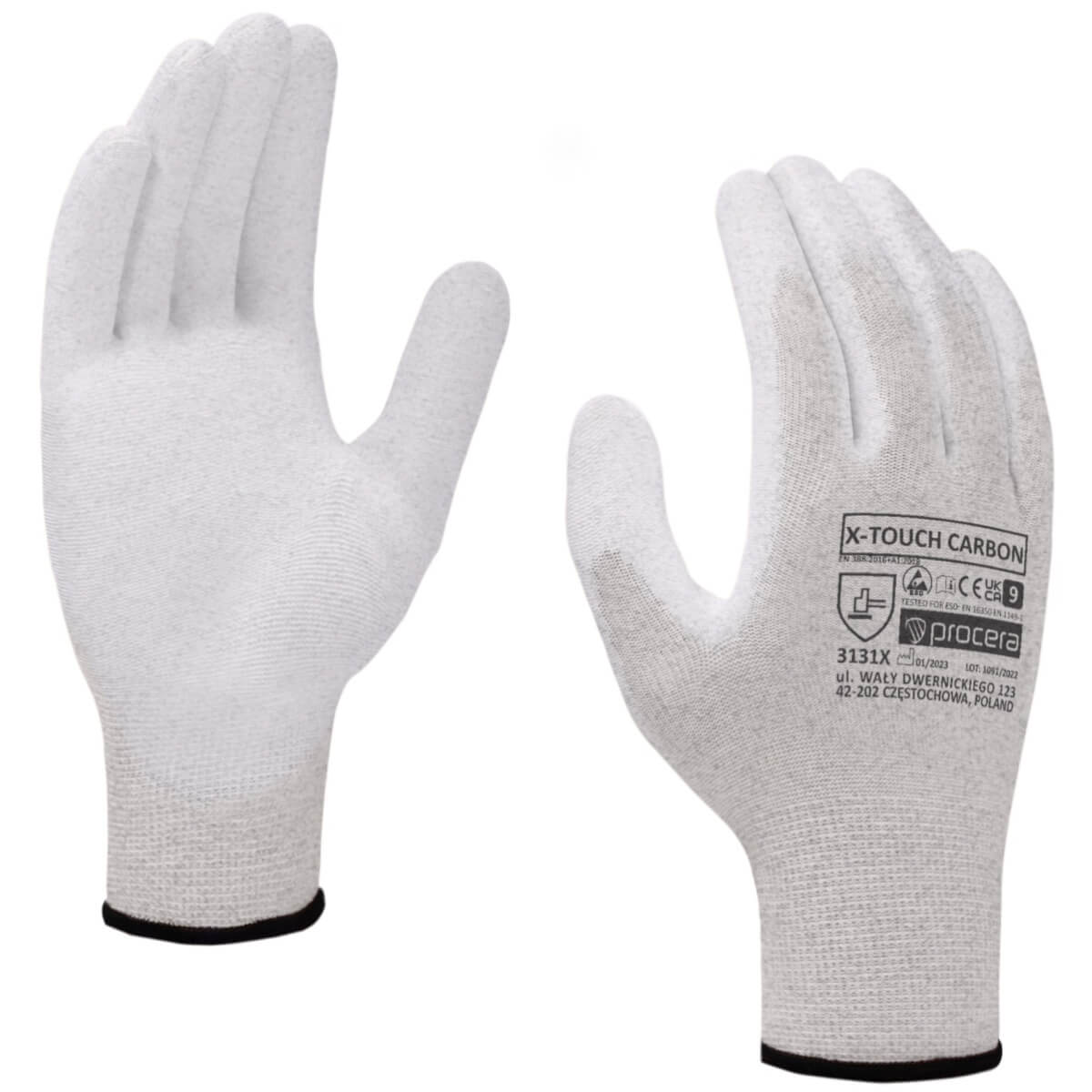 WERKHANDSCHOENEN PU GECOAT X-TOUCH CARBON ESD